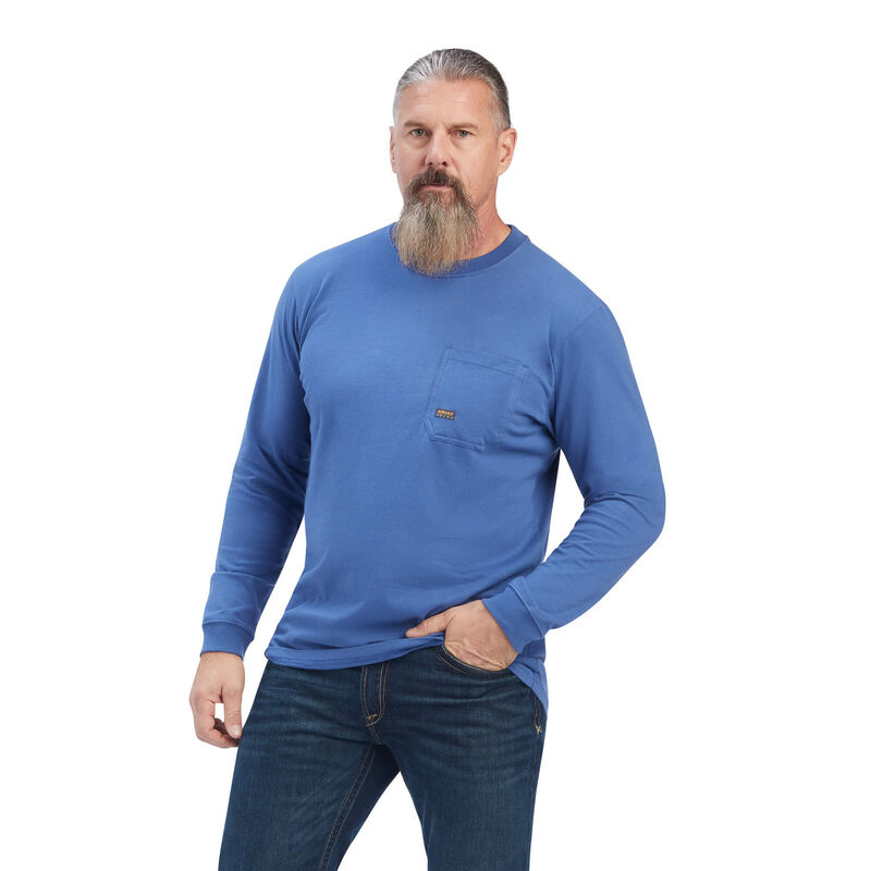 Ariat T-Shirts Herren - Rebar Outdoor Graphic Blau ( KWSVD-7391 )